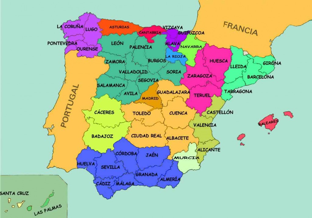 Mapa De Las Provincias De España Turismo Por España